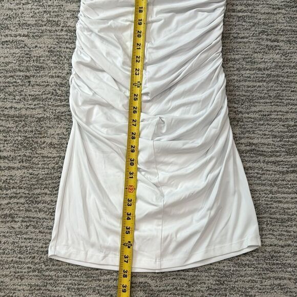 NWT Susana Monaco Crossover Halter
Bodycon Mini Jersey Dress Large Sugar White - Picture 10 of 13